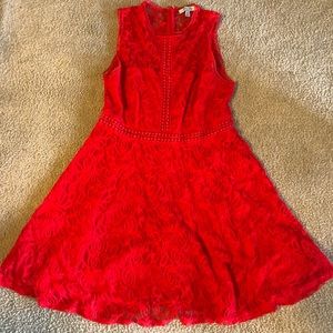 Red Lace Cocktail Dress